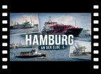 Schiffe auf der Elbe in Hamburg